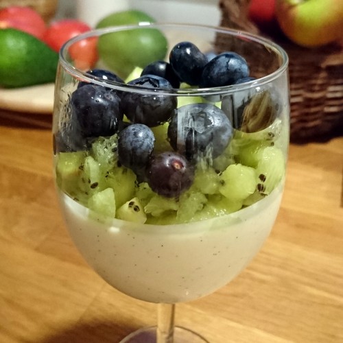 Panna cotta z owocami